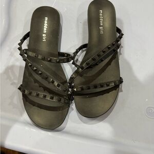 Madden Girl Black Studded Sandals